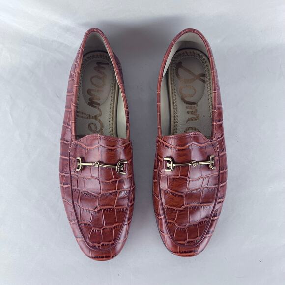 Sam Edelman Loraine Loafers Brown Crocodile Shopbop Size 6M - Picture 1 of 9